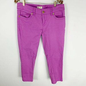 Seven 7  Women's Purple Denim Cropped Capris